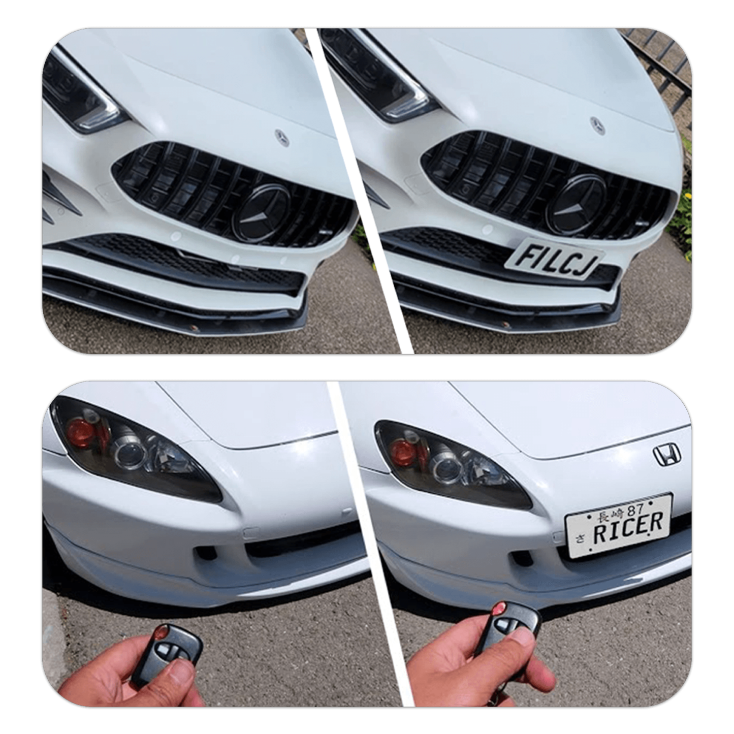 Retractable License Plate System – Motorized Flip Plate, Wireless Remote, 4‑Second Cycle